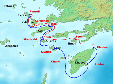 der T�rn begann und endete in Rodos