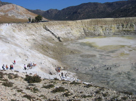 der Vulkankrater auf Nisiros