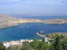 Blick von der Akropolis in Lindos